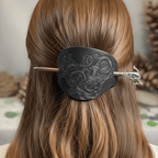 Celtic Dragon Leather Hair Slide for Women Hair Slide La Vie Bien Celtic Dragon Leather Hair Slide for Women