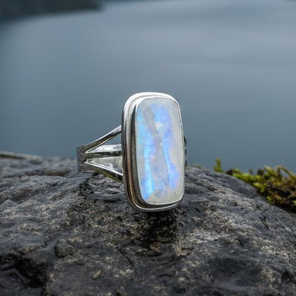 Celtic Dream Moonstone Statement Ring in Sterling Silver Ring La Vie Bien Celtic Dream Moonstone Statement Ring in Sterling Silver