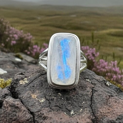 Celtic Dream Moonstone Statement Ring in Sterling Silver Ring La Vie Bien Celtic Dream Moonstone Statement Ring in Sterling Silver