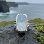 Celtic Dream Moonstone Statement Ring in Sterling Silver Ring La Vie Bien Celtic Dream Moonstone Statement Ring in Sterling Silver