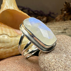 Celtic Dream Moonstone Statement Ring in Sterling Silver Ring La Vie Bien Celtic Dream Moonstone Statement Ring in Sterling Silver
