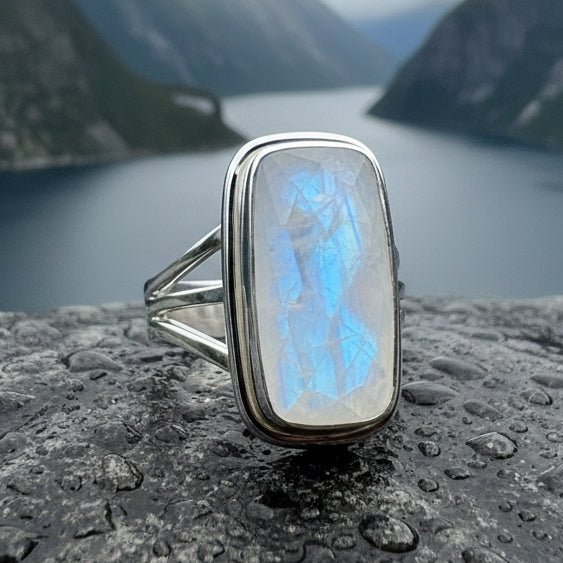 Celtic Dream Moonstone Statement Ring in Sterling Silver Ring La Vie Bien Celtic Dream Moonstone Statement Ring in Sterling Silver