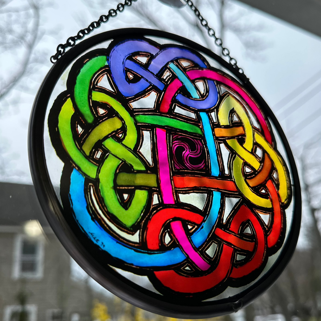 Celtic Eternal Knot Stained Glass Gifts La Vie Bien Celtic Eternal Knot Stained Glass