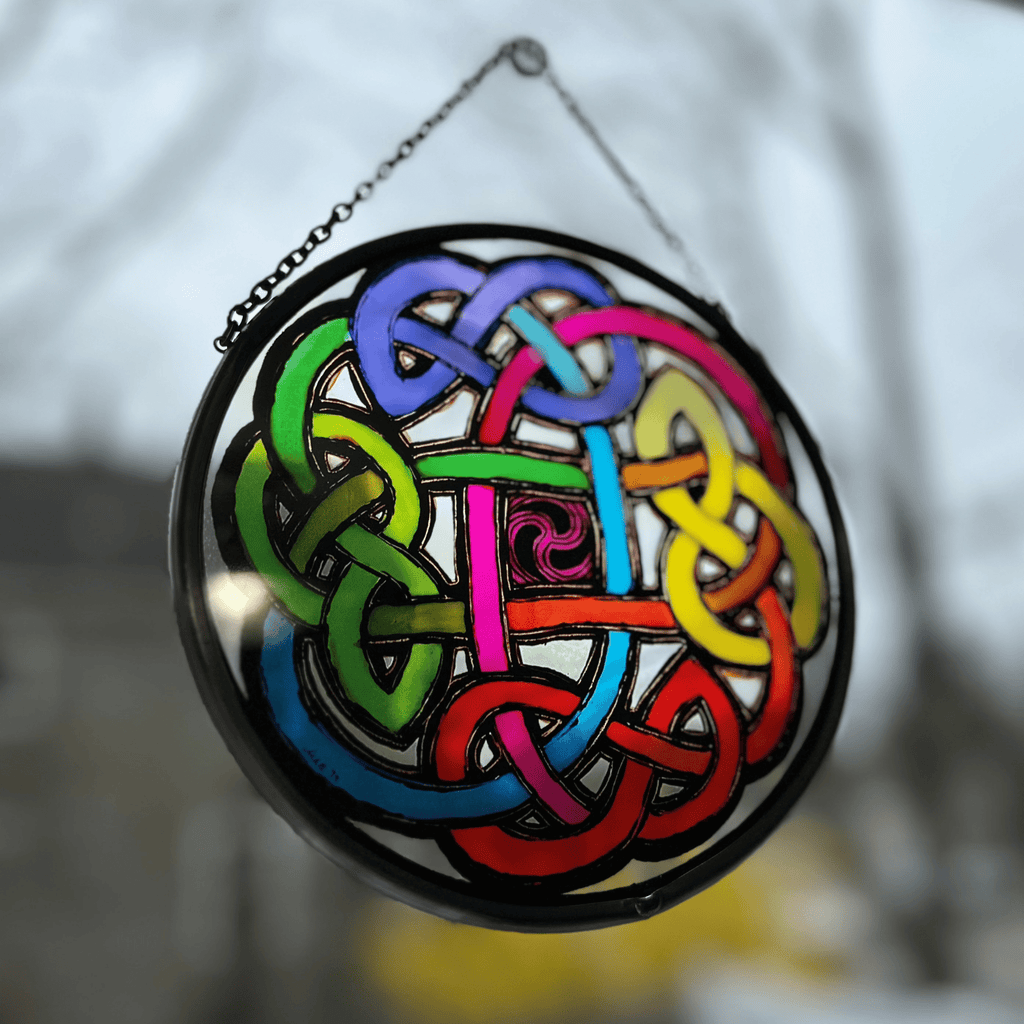 Celtic Eternal Knot Stained Glass Gifts La Vie Bien Celtic Eternal Knot Stained Glass