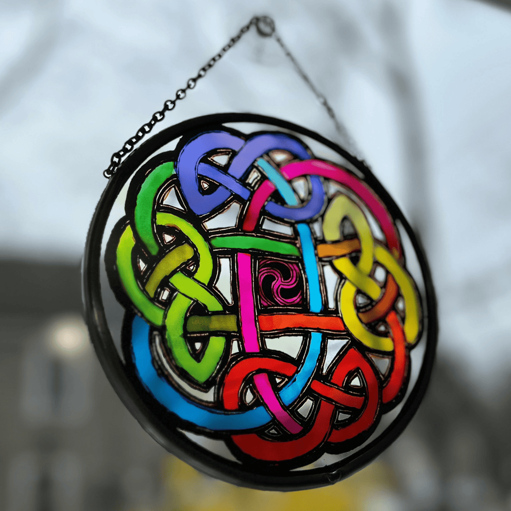Celtic Eternal Knot Stained Glass Gifts La Vie Bien Celtic Eternal Knot Stained Glass