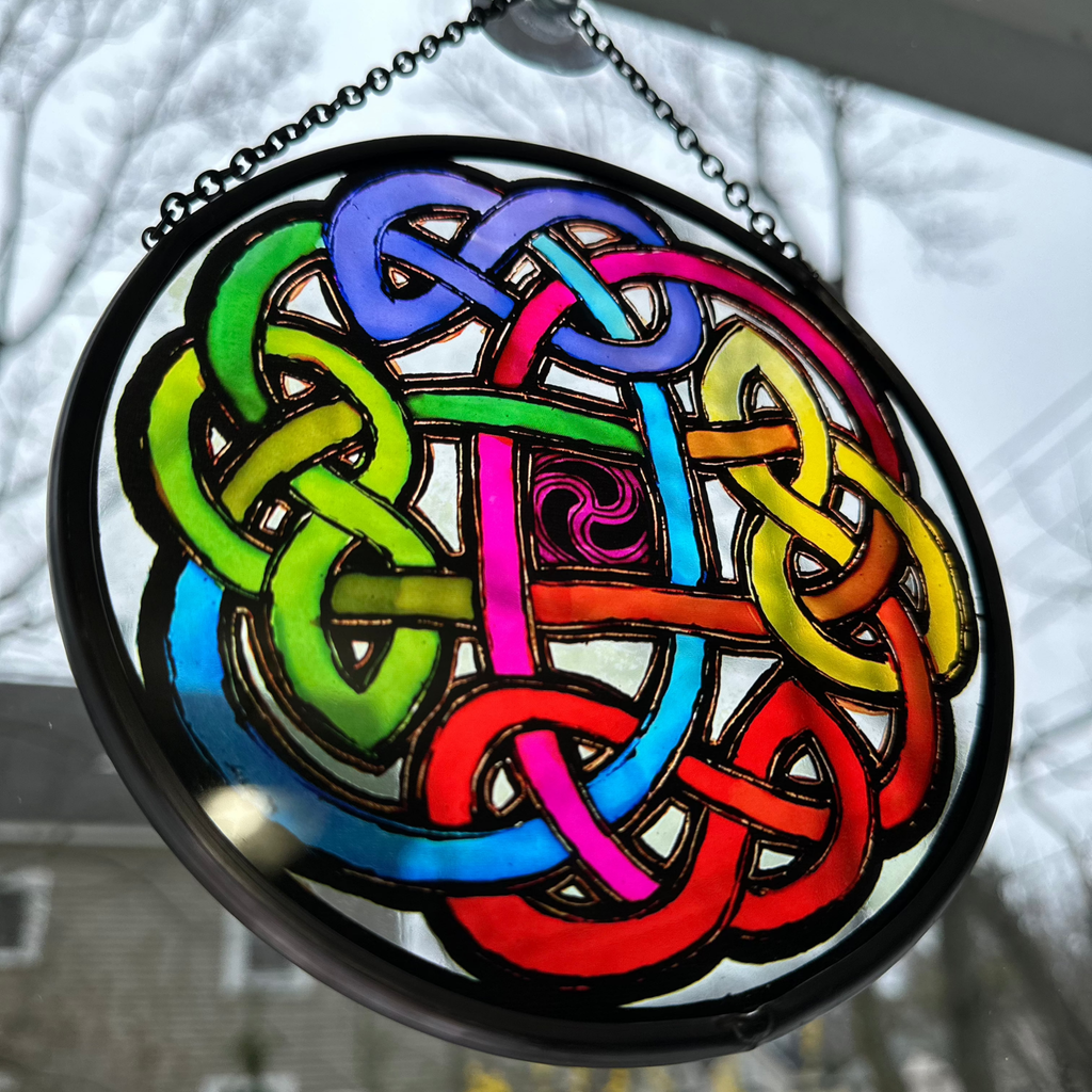 Celtic Eternal Knot Stained Glass Gifts La Vie Bien Celtic Eternal Knot Stained Glass