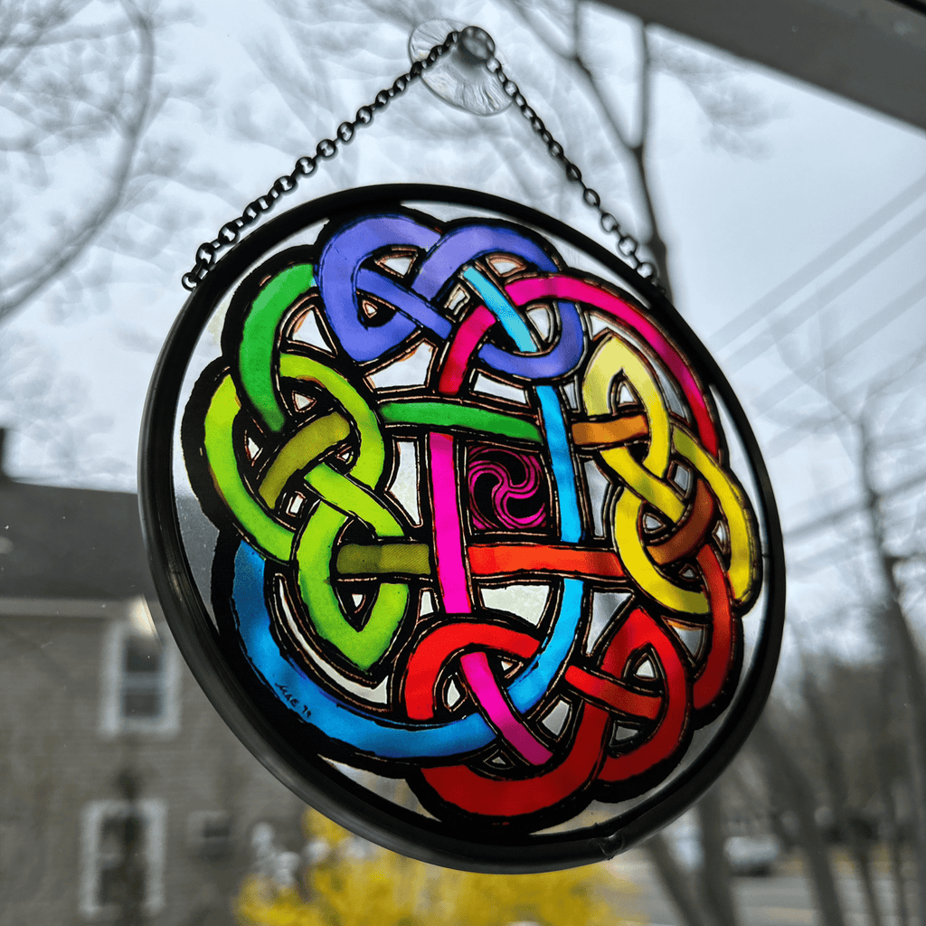 Celtic Eternal Knot Stained Glass Gifts La Vie Bien Celtic Eternal Knot Stained Glass