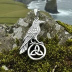 Celtic Guardian Raven Necklace Pendant La Vie Bien Celtic Guardian Raven Necklace