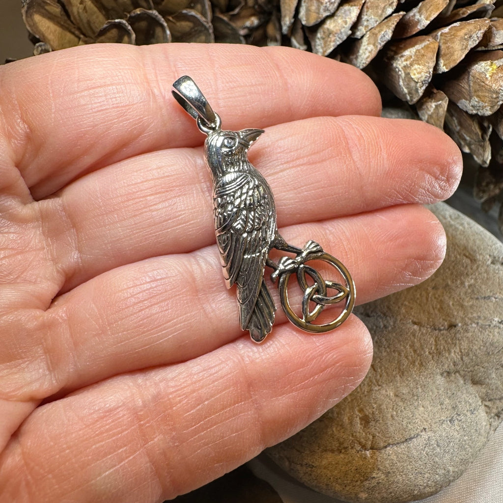 Celtic Guardian Raven Necklace Pendant La Vie Bien Celtic Guardian Raven Necklace