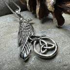 Celtic Guardian Raven Necklace Pendant La Vie Bien Celtic Guardian Raven Necklace