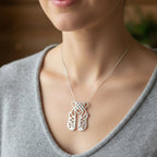 Celtic Heart Irish Dance Shoes Necklace in Sterling Silver Pendant La Vie Bien Celtic Heart Irish Dance Shoes Necklace in Sterling Silver
