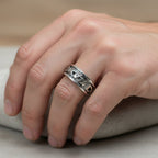 Celtic Irish Claddagh Band Ring in Sterling Silver Ring La Vie Bien Celtic Irish Claddagh Band Ring in Sterling Silver