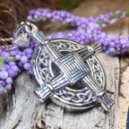 Celtic Irish Saint Brigid's Cross Necklace in Sterling Silver Pendant La Vie Bien Celtic Irish Saint Brigid's Cross Necklace in Sterling Silver