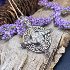 Celtic Irish Saint Brigid's Cross Necklace in Sterling Silver Pendant La Vie Bien Celtic Irish Saint Brigid's Cross Necklace in Sterling Silver