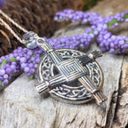 Celtic Irish Saint Brigid's Cross Necklace in Sterling Silver Pendant La Vie Bien Celtic Irish Saint Brigid's Cross Necklace in Sterling Silver