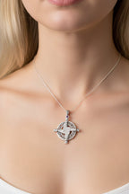 Celtic Irish Saint Brigid's Cross Necklace in Sterling Silver Pendant La Vie Bien Celtic Irish Saint Brigid's Cross Necklace in Sterling Silver