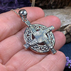 Celtic Irish Saint Brigid's Cross Necklace in Sterling Silver Pendant La Vie Bien Celtic Irish Saint Brigid's Cross Necklace in Sterling Silver