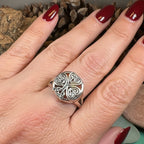 Celtic Knot Irish Shamrock Ring in Sterling Silver Ring La Vie Bien Celtic Knot Irish Shamrock Ring in Sterling Silver