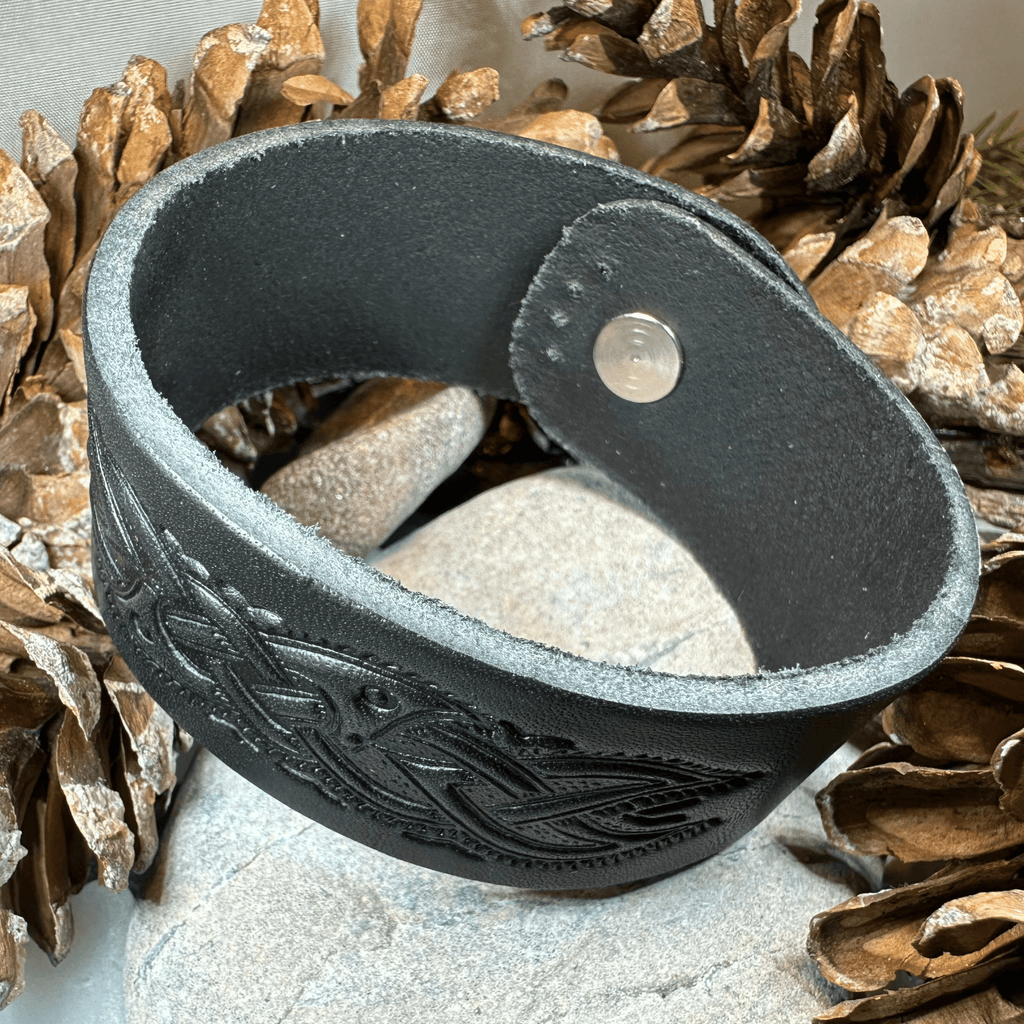 Celtic Legend Leather Cuff Bracelet Bracelet La Vie Bien Celtic Legend Leather Cuff Bracelet