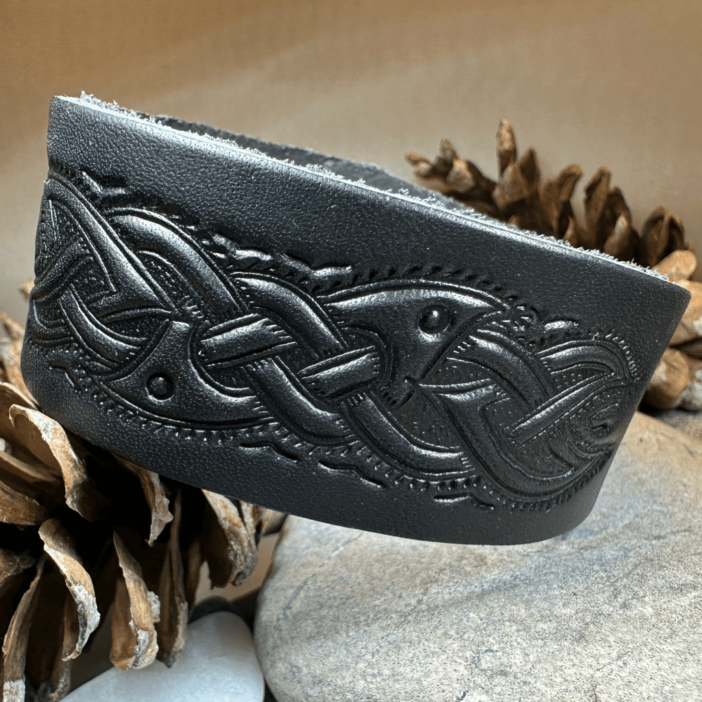 Celtic Legend Leather Cuff Bracelet Bracelet La Vie Bien Celtic Legend Leather Cuff Bracelet