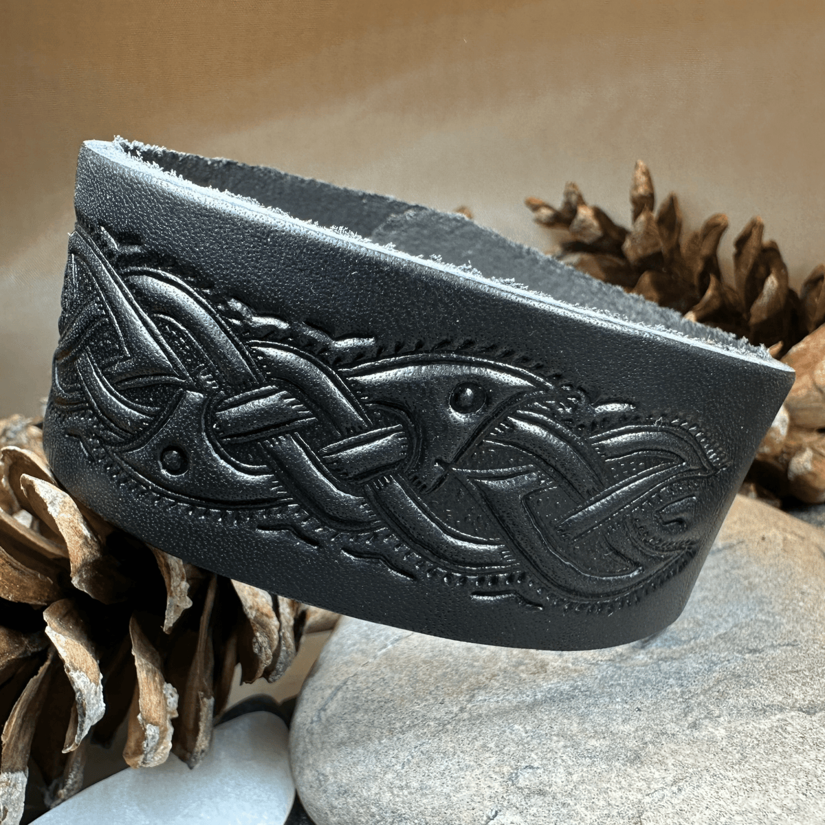Celtic Legend Leather Cuff Bracelet Bracelet La Vie Bien Celtic Legend Leather Cuff Bracelet