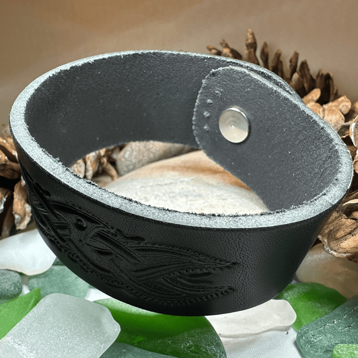Celtic Legend Leather Cuff Bracelet Bracelet La Vie Bien Celtic Legend Leather Cuff Bracelet