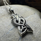 Celtic Mermaid Sisters Necklace in Sterling Silver Pendant La Vie Bien Celtic Mermaid Sisters Necklace in Sterling Silver