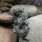 Celtic Rising Dragon Brooch in Sterling Silver Pendant La Vie Bien Celtic Rising Dragon Brooch in Sterling Silver