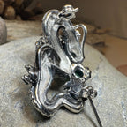 Celtic Rising Dragon Brooch in Sterling Silver Pendant La Vie Bien Celtic Rising Dragon Brooch in Sterling Silver