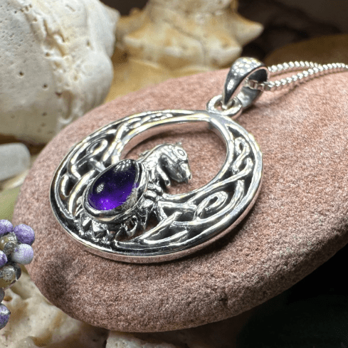 Celtic Rising Phoenix Necklace in Sterling Silver Pendant La Vie Bien Celtic Rising Phoenix Necklace in Sterling Silver