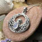 Celtic Rising Phoenix Necklace in Sterling Silver Pendant La Vie Bien Celtic Rising Phoenix Necklace in Sterling Silver