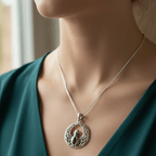 Celtic Rising Phoenix Necklace in Sterling Silver Pendant La Vie Bien Celtic Rising Phoenix Necklace in Sterling Silver