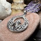 Celtic Rising Phoenix Necklace in Sterling Silver Pendant La Vie Bien Celtic Rising Phoenix Necklace in Sterling Silver