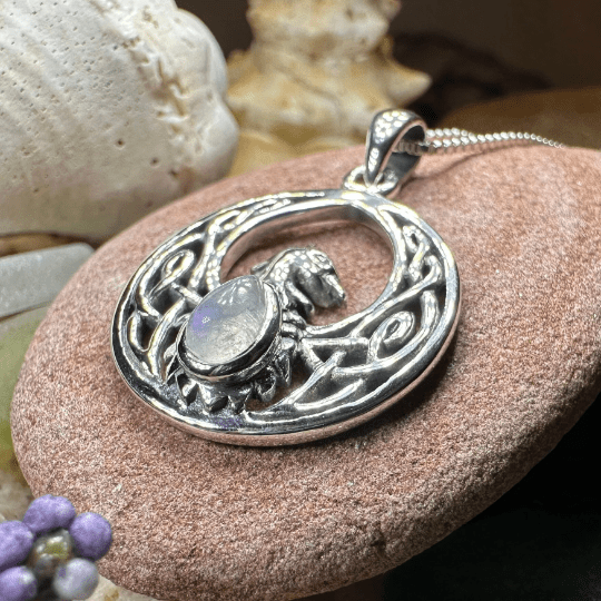 Celtic Rising Phoenix Necklace in Sterling Silver Pendant La Vie Bien Celtic Rising Phoenix Necklace in Sterling Silver