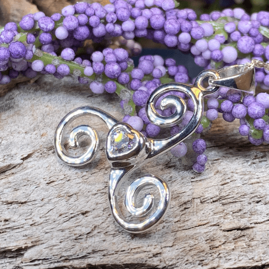 Celtic Spiral Love Necklace Pendant La Vie Bien Celtic Spiral Love Necklace