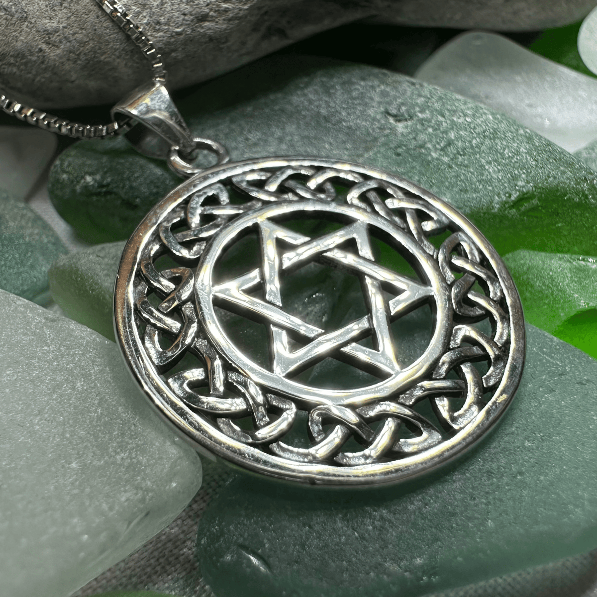 Celtic Star of David Necklace Pendant La Vie Bien Celtic Star of David Necklace