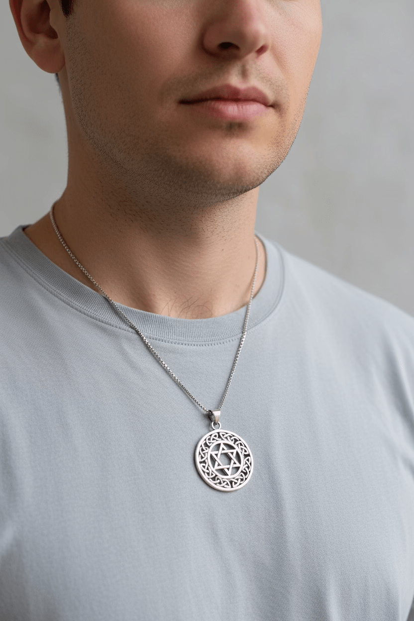 Celtic Star of David Necklace Pendant La Vie Bien Celtic Star of David Necklace
