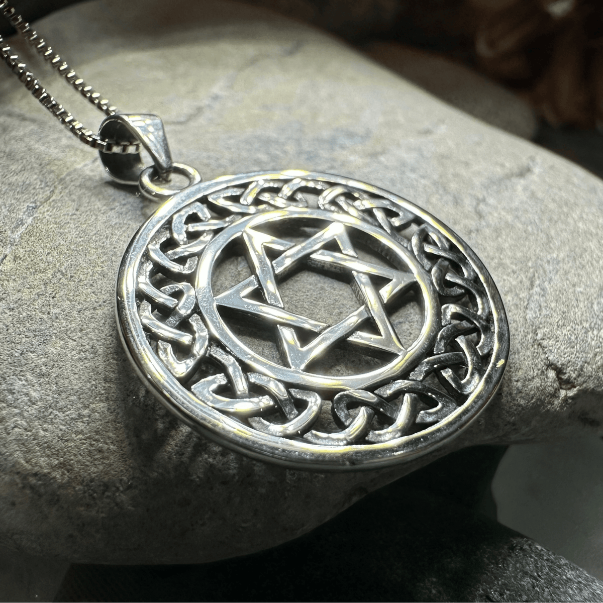 Celtic Star of David Necklace Pendant La Vie Bien Celtic Star of David Necklace