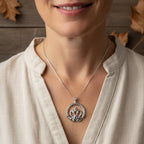 Celtic Swan Claddagh Necklace in Sterling Silver Pendant La Vie Bien Celtic Swan Claddagh Necklace in Sterling Silver