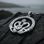 Celtic Swan Claddagh Necklace in Sterling Silver Pendant La Vie Bien Celtic Swan Claddagh Necklace in Sterling Silver