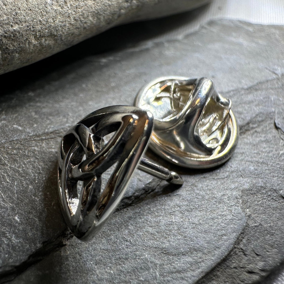 Celtic Trinity Knot Lapel Pin in Sterling Silver Brooch La Vie Bien Celtic Trinity Knot Lapel Pin in Sterling Silver
