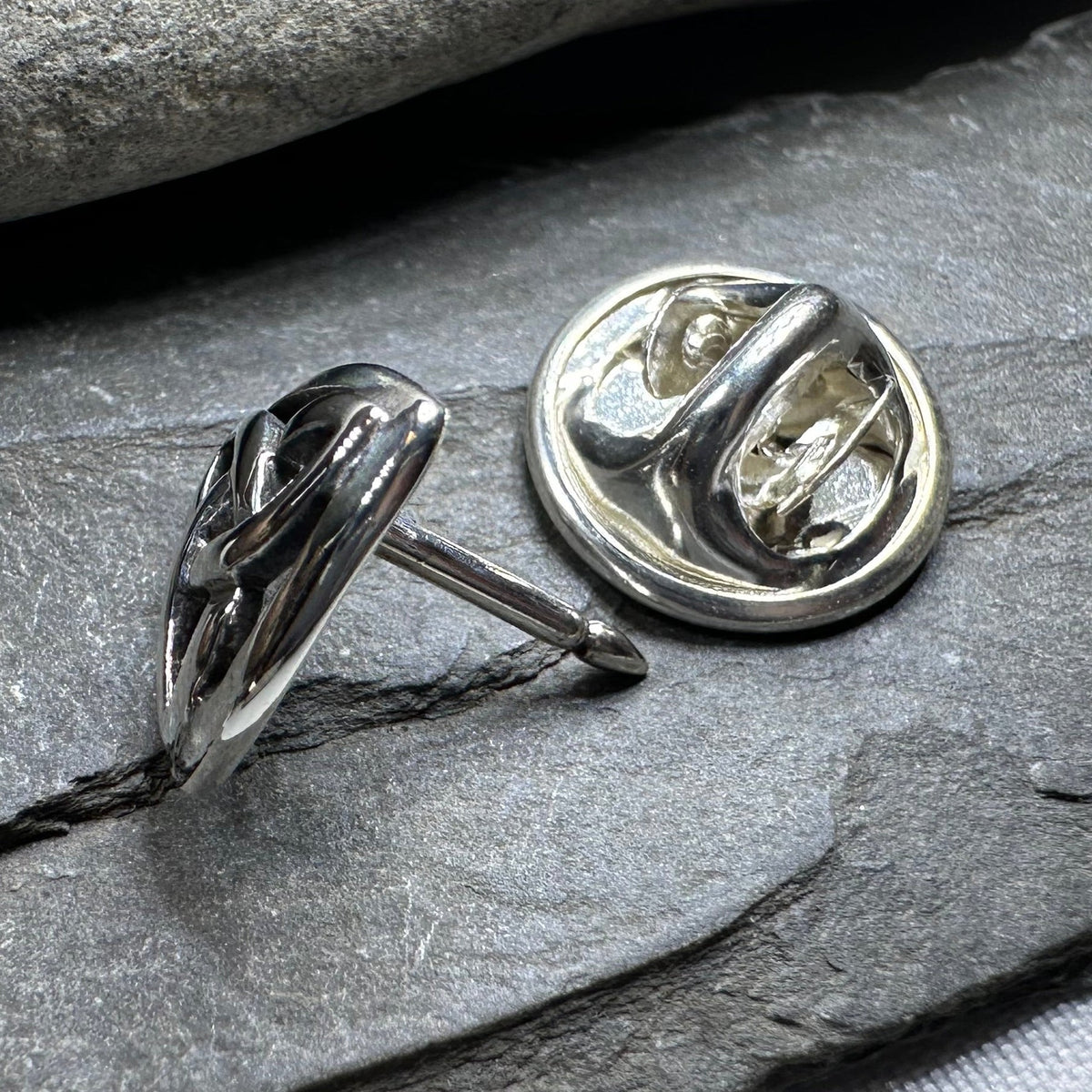 Celtic Trinity Knot Lapel Pin in Sterling Silver Brooch La Vie Bien Celtic Trinity Knot Lapel Pin in Sterling Silver