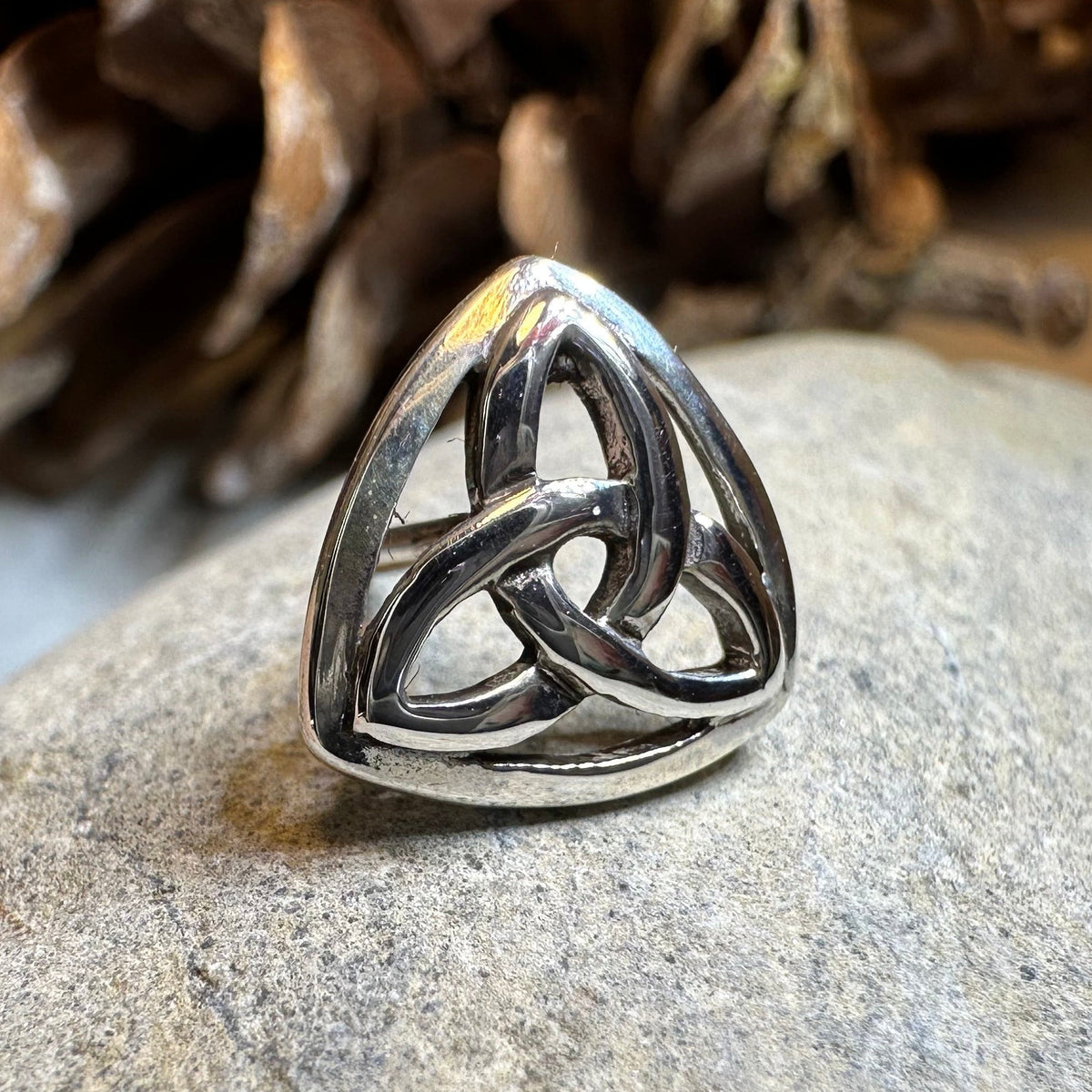 Celtic Trinity Knot Lapel Pin in Sterling Silver Brooch La Vie Bien Celtic Trinity Knot Lapel Pin in Sterling Silver