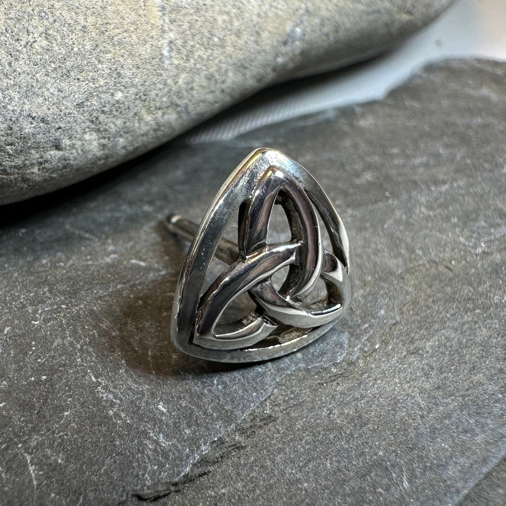 Celtic Trinity Knot Lapel Pin in Sterling Silver Brooch La Vie Bien Celtic Trinity Knot Lapel Pin in Sterling Silver
