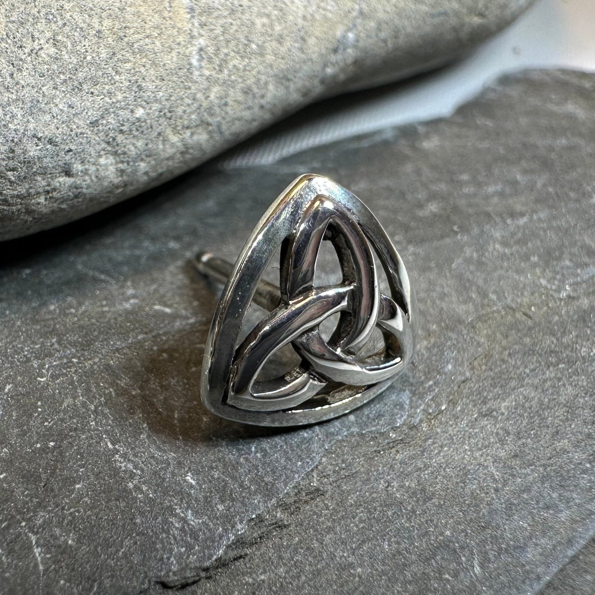 Celtic Trinity Knot Lapel Pin in Sterling Silver Brooch La Vie Bien Celtic Trinity Knot Lapel Pin in Sterling Silver