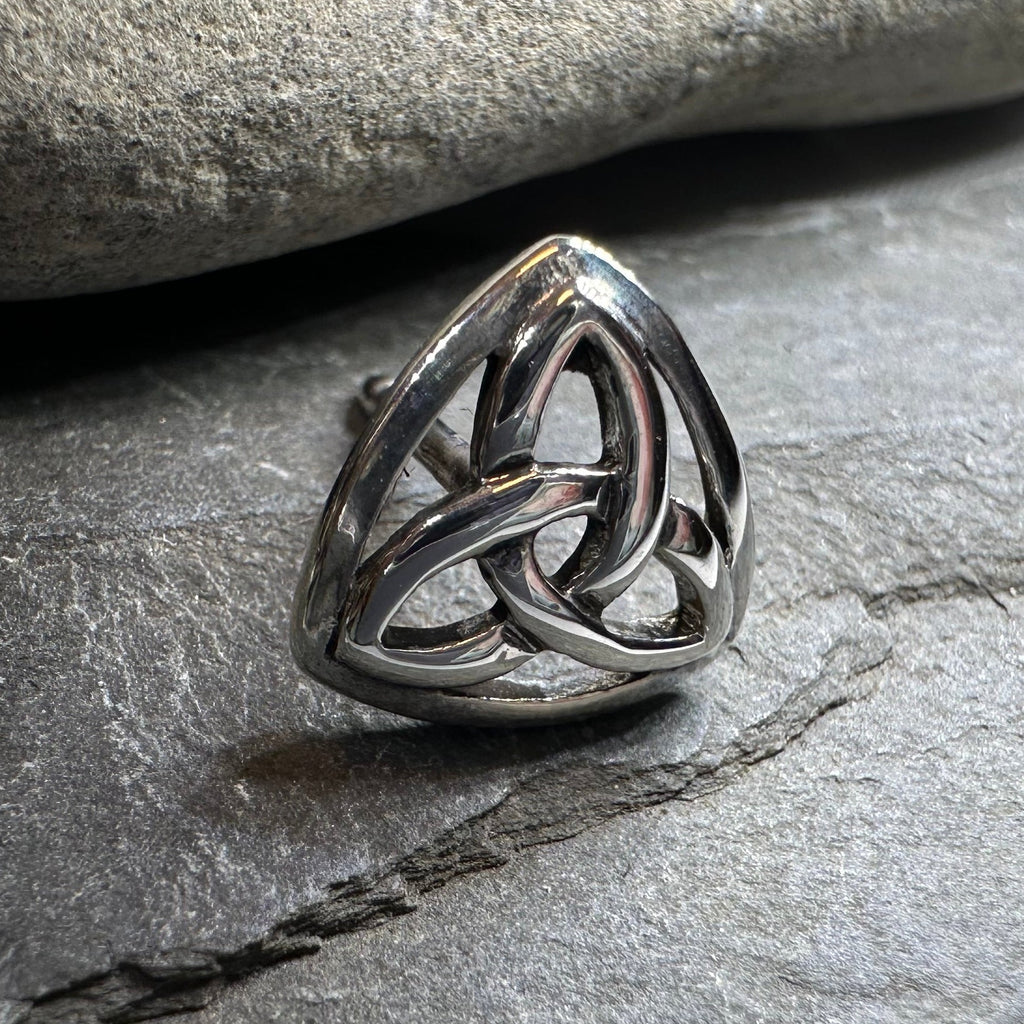 Celtic Trinity Knot Lapel Pin in Sterling Silver Brooch La Vie Bien Celtic Trinity Knot Lapel Pin in Sterling Silver