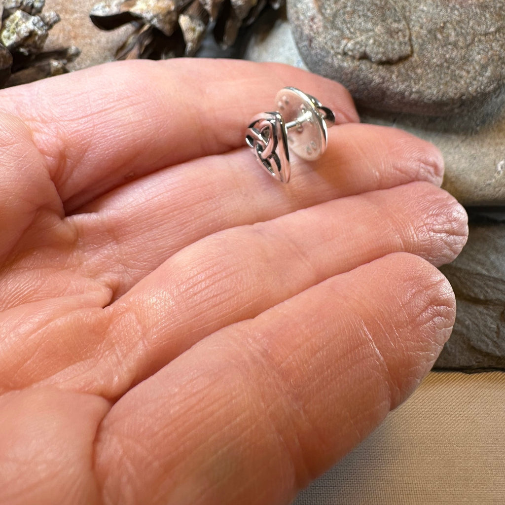 Celtic Trinity Knot Lapel Pin in Sterling Silver Brooch La Vie Bien Celtic Trinity Knot Lapel Pin in Sterling Silver
