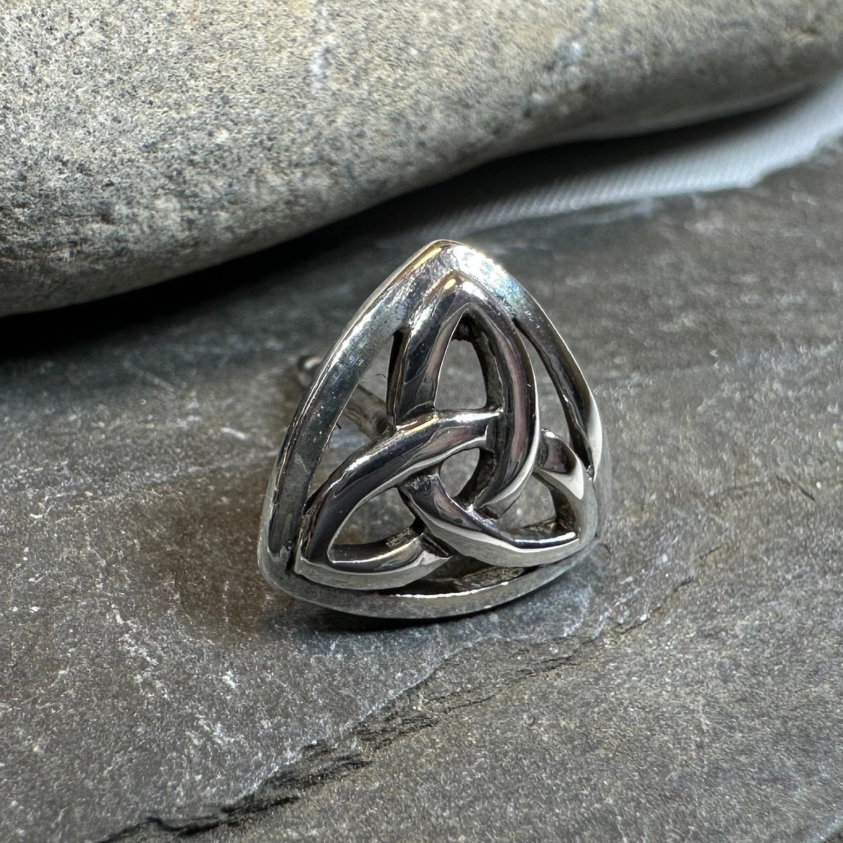 Celtic Trinity Knot Lapel Pin in Sterling Silver Brooch La Vie Bien Celtic Trinity Knot Lapel Pin in Sterling Silver