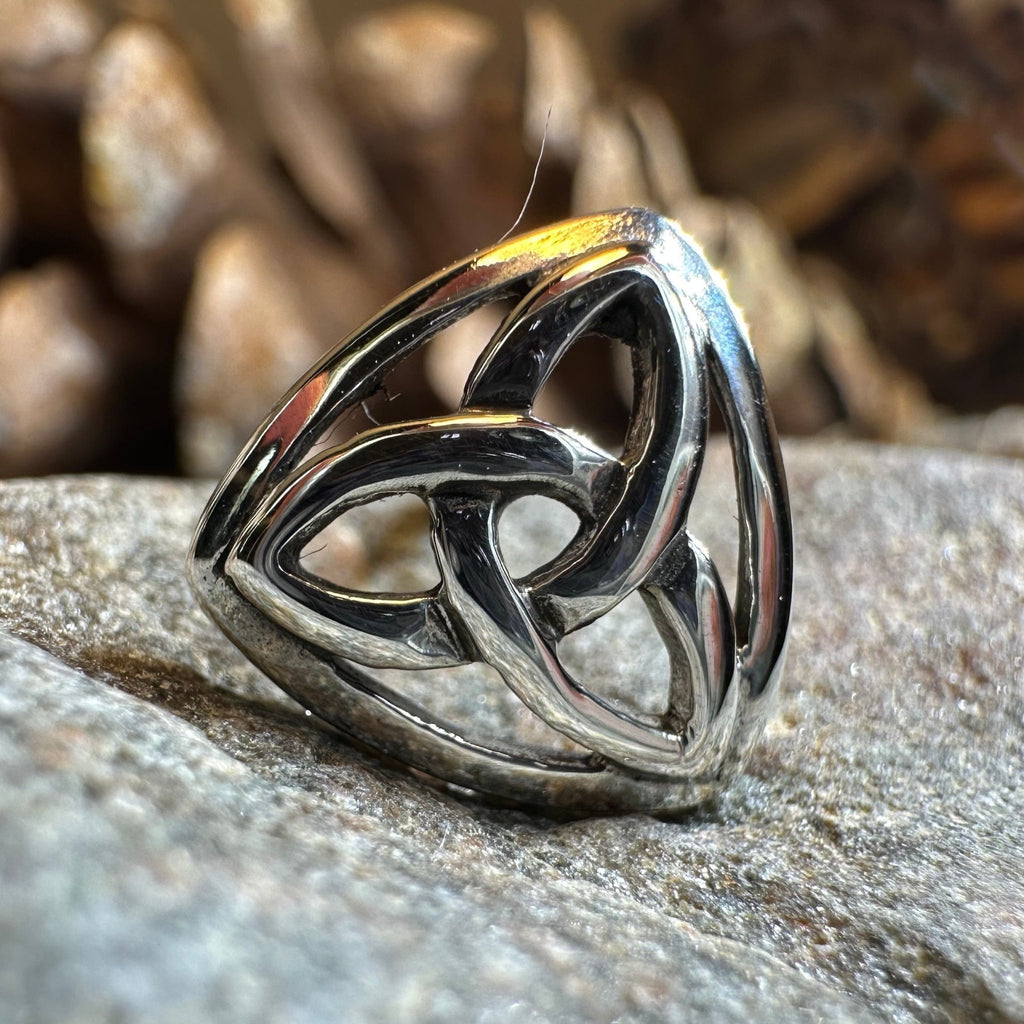 Celtic Trinity Knot Lapel Pin in Sterling Silver Brooch La Vie Bien Celtic Trinity Knot Lapel Pin in Sterling Silver
