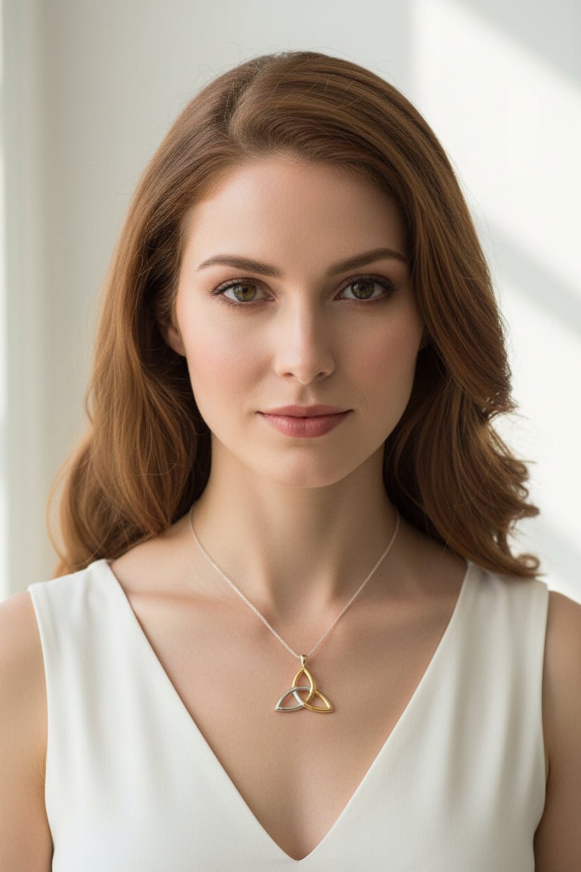 Celtic Trinity Knot Necklace Pendant La Vie Bien Celtic Trinity Knot Necklace